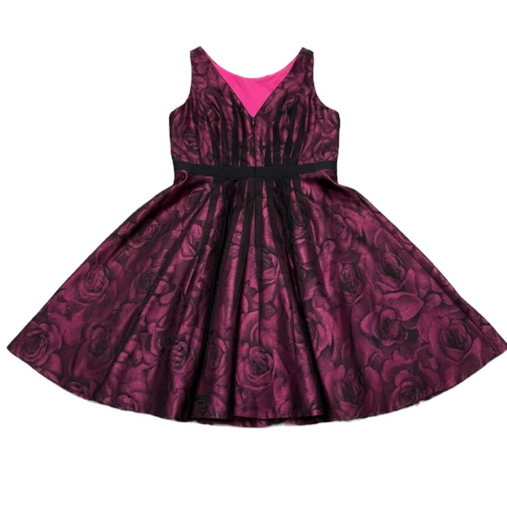 Jessica Simpson Size 8 Elegant Floral Dress with Pink Accents